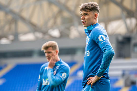 Jørgen Strand Larsen and Alexander Sørloth of the