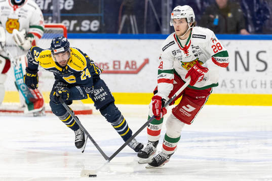 Södertäljes Jacob Dahlström och Moras Jonathan Myrenberg