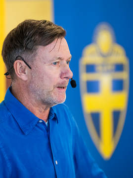 Head coach Peter Gerhardsson of the Swedish women's