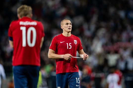Martin Ødegaard and Leo Skiri Østigård of Norway