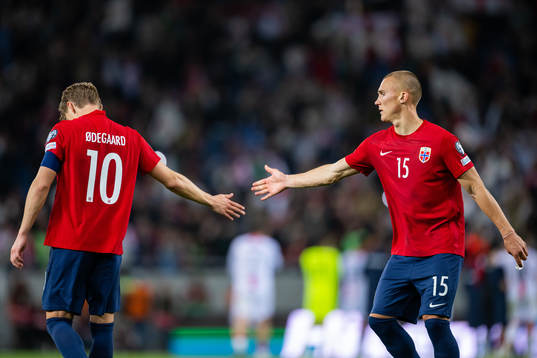 Martin Ødegaard and Leo Skiri Østigård of Norway