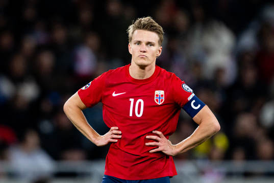 Martin Ødegaard of Norway looks dejected