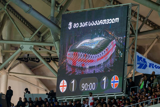 The scoreboard shows the result