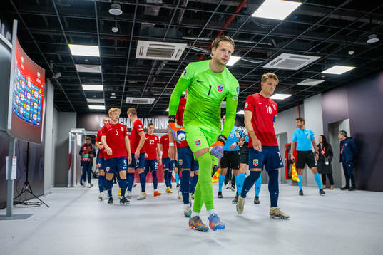 Goalkeeper Ørjan Håskjold Nyland and Martin Ødegaard of