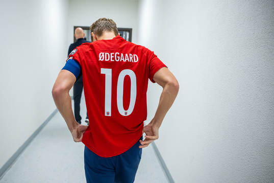 Martin Ødegaard of Norway at half-time