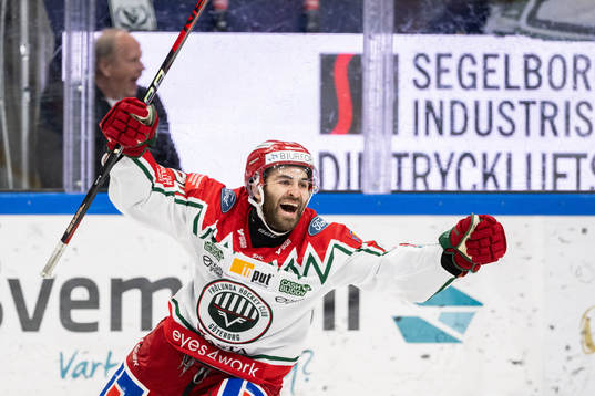Frölundas Anthony Greco jublar