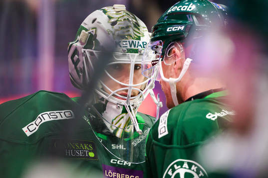 Färjestads målvakt Matthew Tomkins deppar