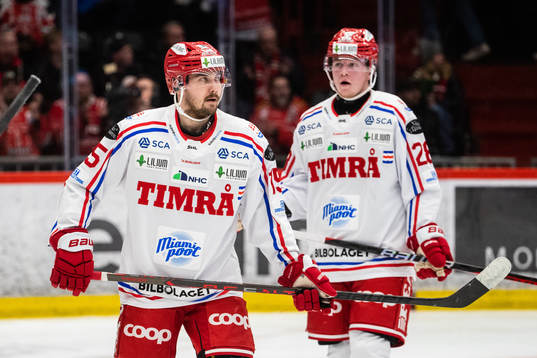 Timrås Panu Mieho och Simon Forsmark deppar