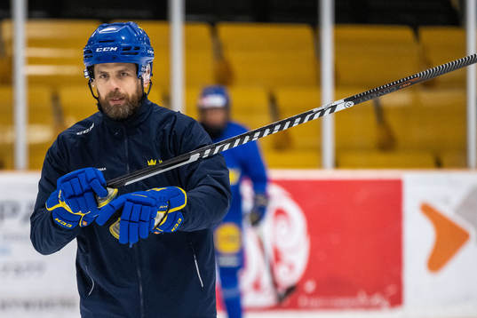 Head coach Ulf Lundberg of Sweden at a practice session