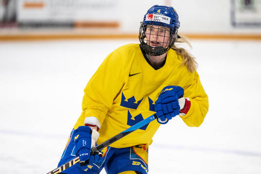 Linnéa Andersson of Sweden at a practice session