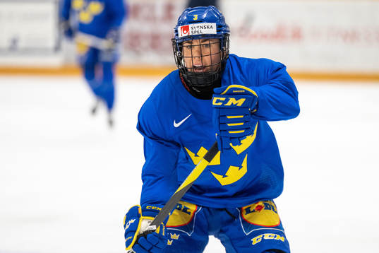 Anna Kjellbin of Sweden at a practice session