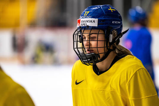 Sofie Lundin of Sweden at a practice session