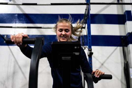 Sofie Lundin of Sweden at a practice session
