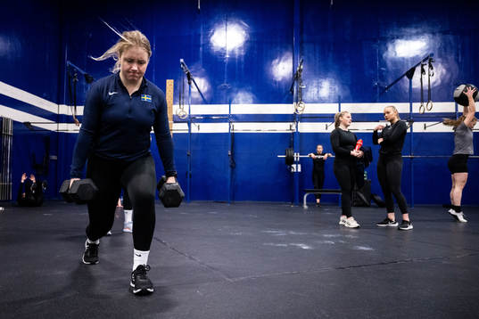 Lina Ljungblom of Sweden at a practice session