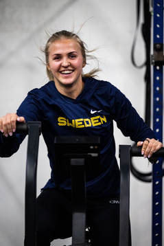 Sofie Lundin of Sweden at a practice session