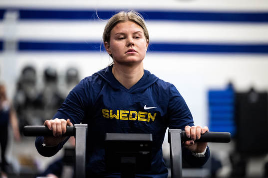 Maja Nylén-Persson of Sweden at a practice session