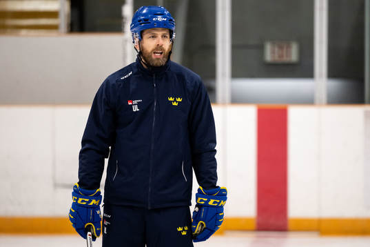 Head coach Ulf Lundberg of Sweden at a practice session