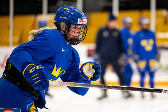 Olivia Carlsson of Sweden at a practice session
