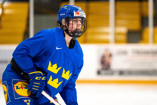 Olivia Carlsson of Sweden at a practice session