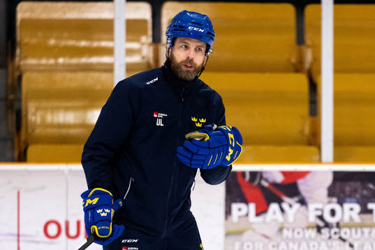Head coach Ulf Lundberg of Sweden at a practice session