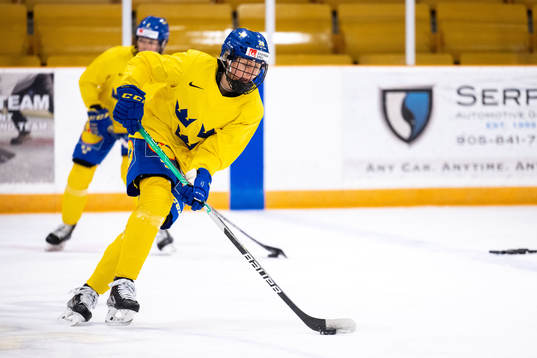 Hanna Olsson of Sweden at a practice session