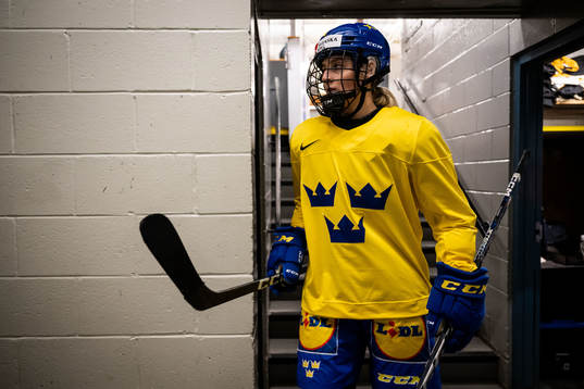 Josefine Holmgren of Sweden at a practice session