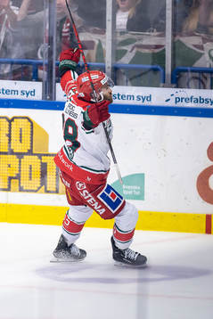 Frölundas Anthony Greco jublar