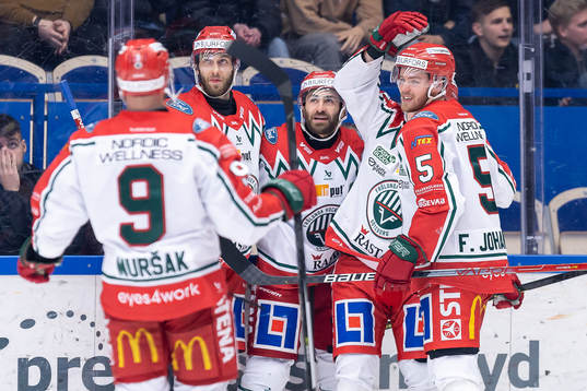 Frölundas Anthony Greco jublar