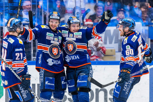 Växjös Brian Cooper, Keegan Lowe, Victor Stjernborg och