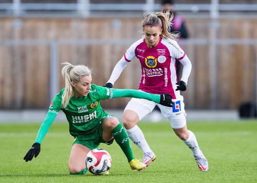 Hammarbys Lotta Ökvist och IK Uppsalas Johanna Renmark