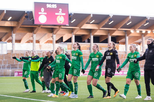 Hammarbys spelare jublar