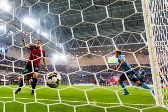 Djurgårdens Hampus Finndell gör 1-0