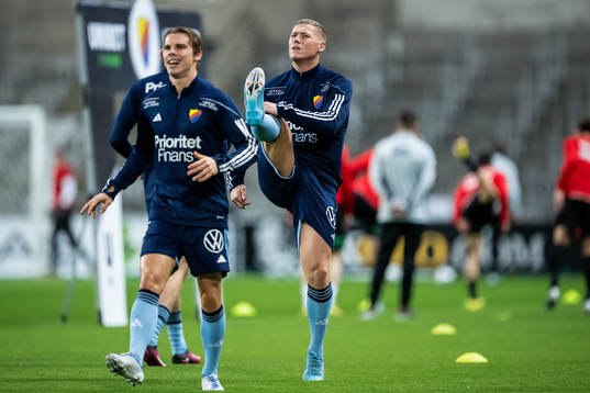 Djurgårdens Elias Andersson och Victor Edvardsen