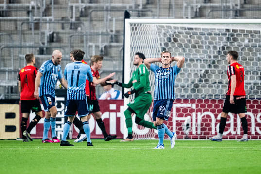 Djurgårdens Hampus Finndell deppar