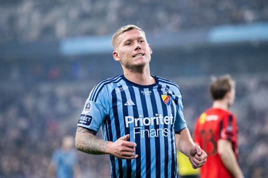 Djurgårdens Victor Edvardsen deppar