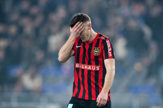 Brommapojkarnas Viktor Agardius deppar