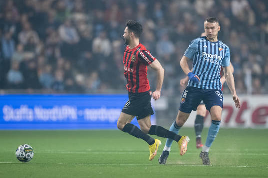 Brommapojkarnas Marijan Cosic och Djurgårdens Piotr