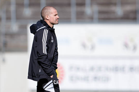 Falkenbergs tränare Christoffer Andersson före