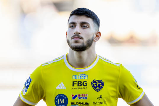 Falkenbergs Leonardo Farah Shahin före fotbollsmatchen i