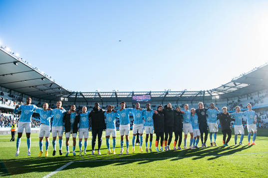 Malmö FFs spelare jublar