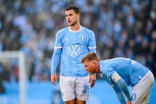 Malmö FFs Gabriel Busanello och Anders Christiansen