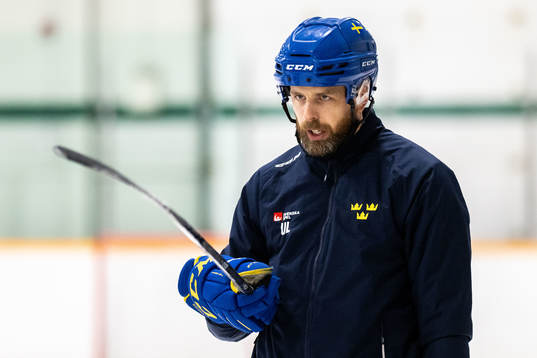 Head coach Ulf Lundberg of Sweden at a practice session