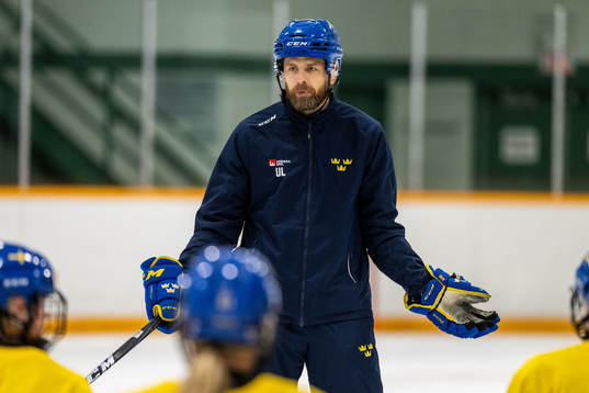 Head coach Ulf Lundberg of Sweden at a practice session