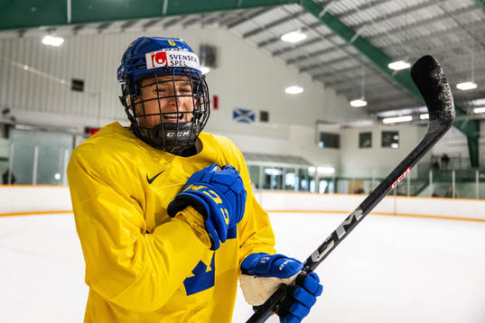 Josefine Holmgren of Sweden at a practice session