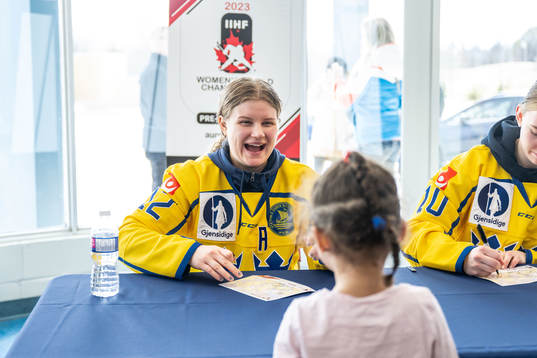 Maja Nylén-Persson of Sweden at an autograph signing