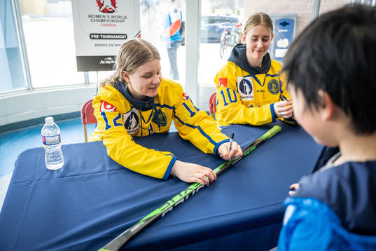 Maja Nylén-Persson of Sweden at an autograph signing