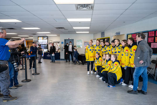Players of Sweden at an autograph signing