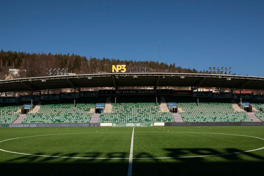 NP3 arena innan fotbollsmatchen i Superettan mellan GIF