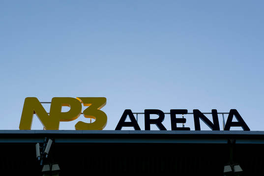 NP3 arena innan fotbollsmatchen i Superettan mellan GIF