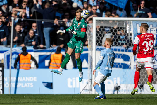 Kalmars målvakt Ricardo Friedrich och Malmö FFs Anders